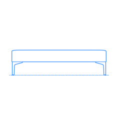Furniture Benches Symbol Bench 3 Seat Svg Line Art, Free Vectors File